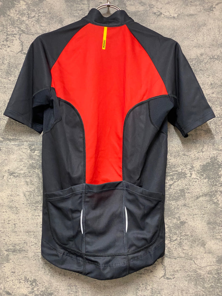 JS441 マヴィック MAVIC 半袖 サイクルジャージ 赤 黒 S