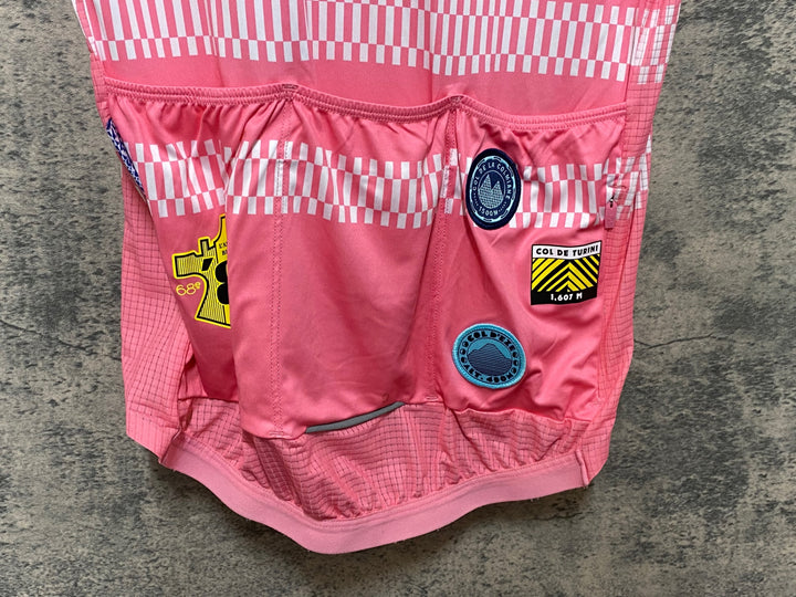 JP160 ラファ Rapha ETAPE 2021 MEN'S RCC PT FLYWEIGHT JERSEY 半袖 サイクルジャージ ピンク S ※シミ