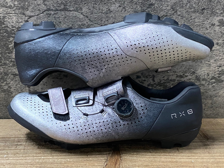 KG171 シマノ SHIMANO RX8 SH-RX801M S01 E ビンディングシューズ グレー 黒 EU44
