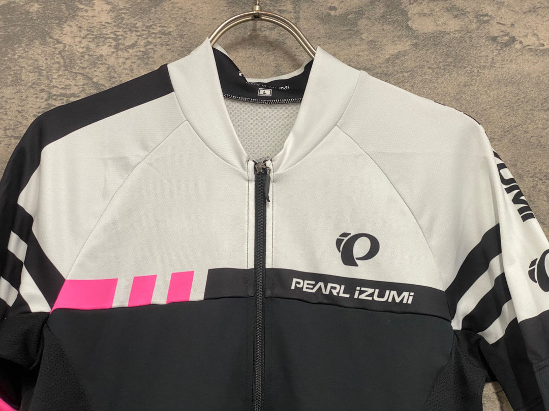 JX271 パールイズミ PEARL iZUMi 半袖 サイクルジャージ 白 黒 L
