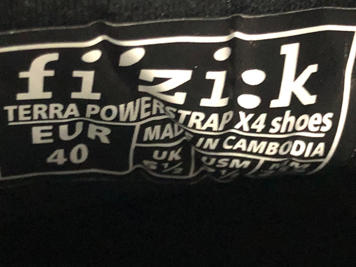 JX857 フィジーク fizik TERRA POWERSTRAP X4 ビンディングシューズ SPD グレー EU40 ※未使用