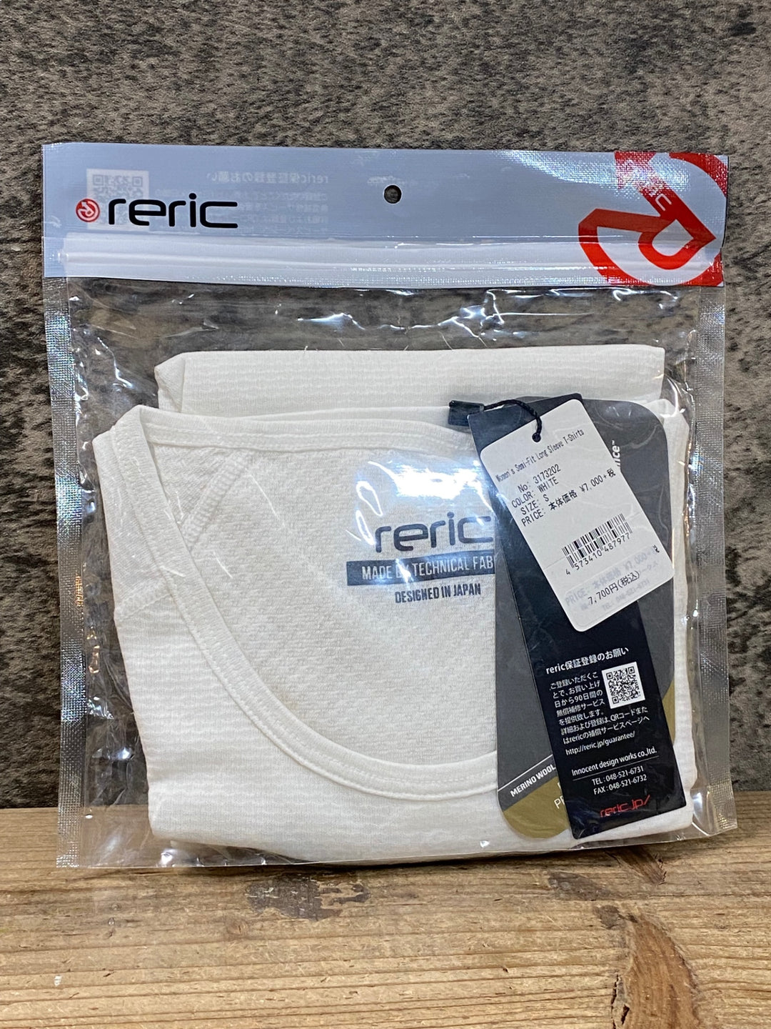JW020 レリック reric Women's Semi-Fit Long Sleeve T-shirts 長袖ベースレイヤー 白 S レディース