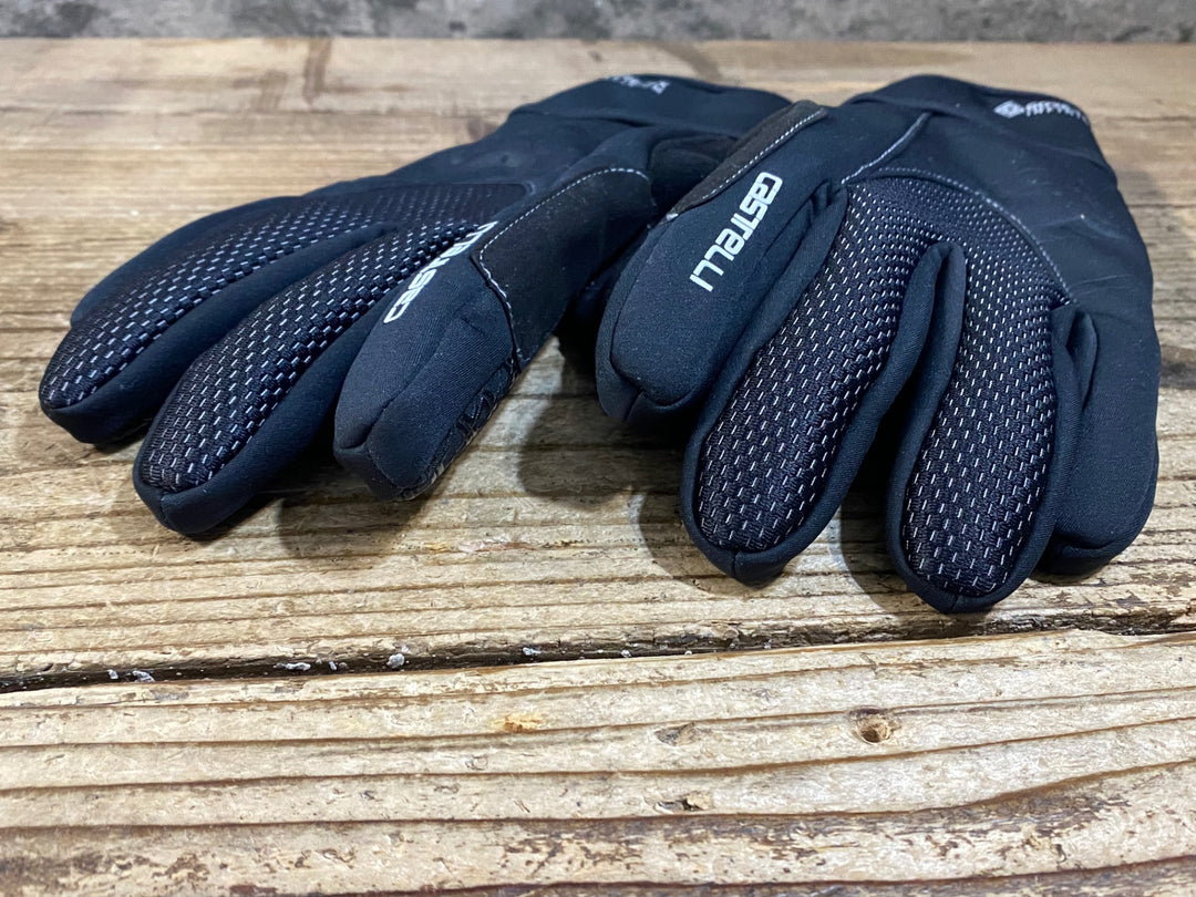 JZ101 カステリ CASTELLI ROSSO CORSA 長指 グローブ 黒 M 裏起毛