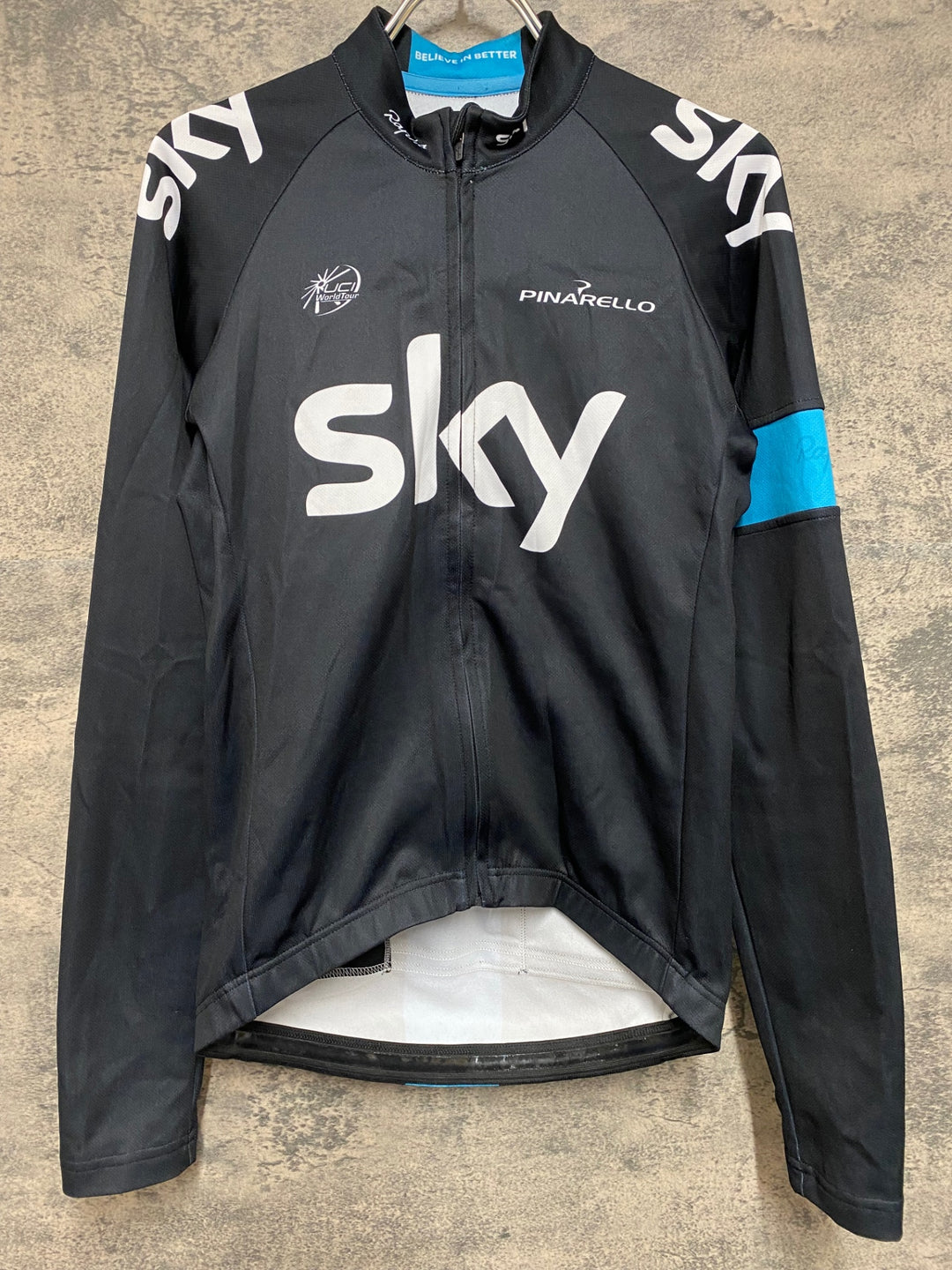 JR086 ラファ Rapha TEAM LONG SLEEVE SERSEY 長袖サイクルジャージ 黒 S 裏起毛