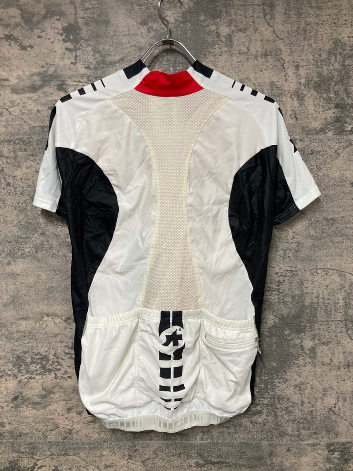 JQ967 アソス ASSOS SS.MILLE 半袖 サイクルジャージ 白 赤 S