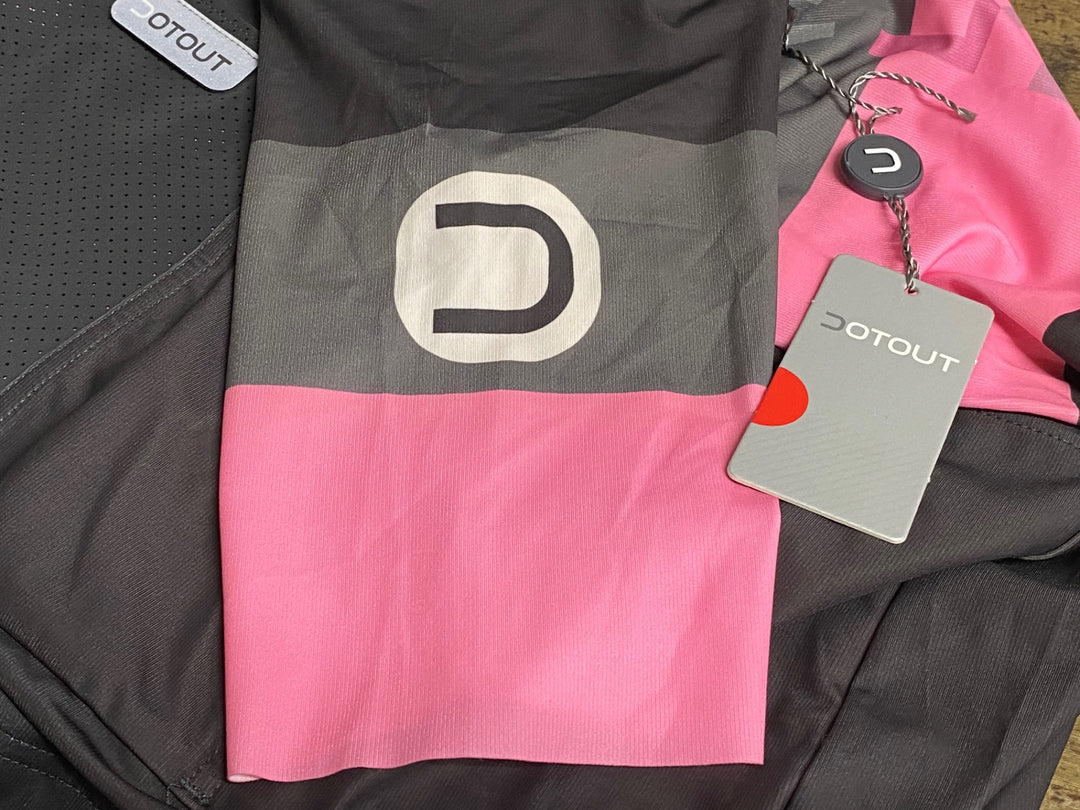 KM232 ドットアウト DOTOUT COMBAT JERSEY 半袖 サイクルジャージ ピンク グレー M