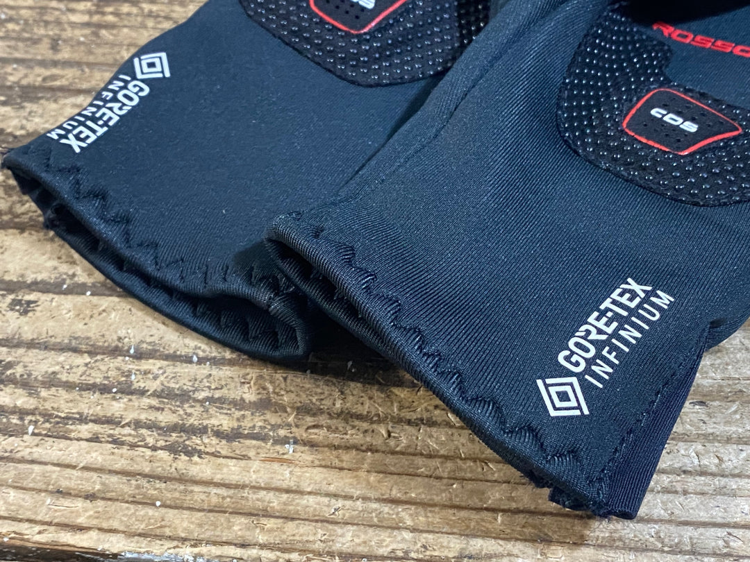 KB406 カステリ CASTELLI ROSSOCORSA perfetto 長指 グローブ 黒 S 裏起毛 WINDSTOPPER