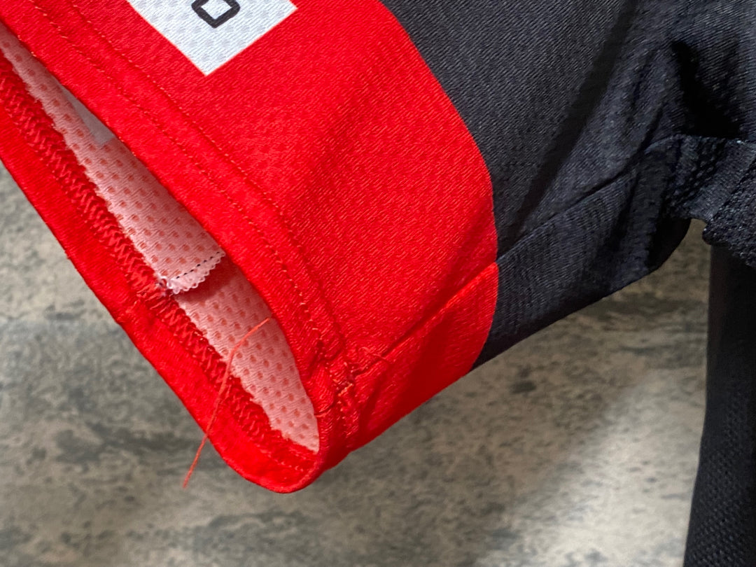 JN596 カステリ castelli 半袖サイクルジャージ 黒 3T XXXL ほつれあり