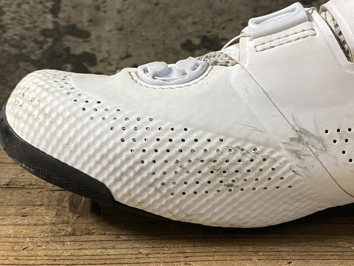 KH963 シマノ SHIMANO RC7 SHRC702M WIDE ビンディングシューズ 3穴 BOA 白 黒 EU43 ※右に僅かな穴有