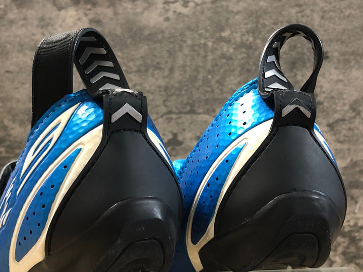 KE181 シマノ SHIMANO TR9 SH-TR900 ビンディングシューズ 青 EU42.5 3穴