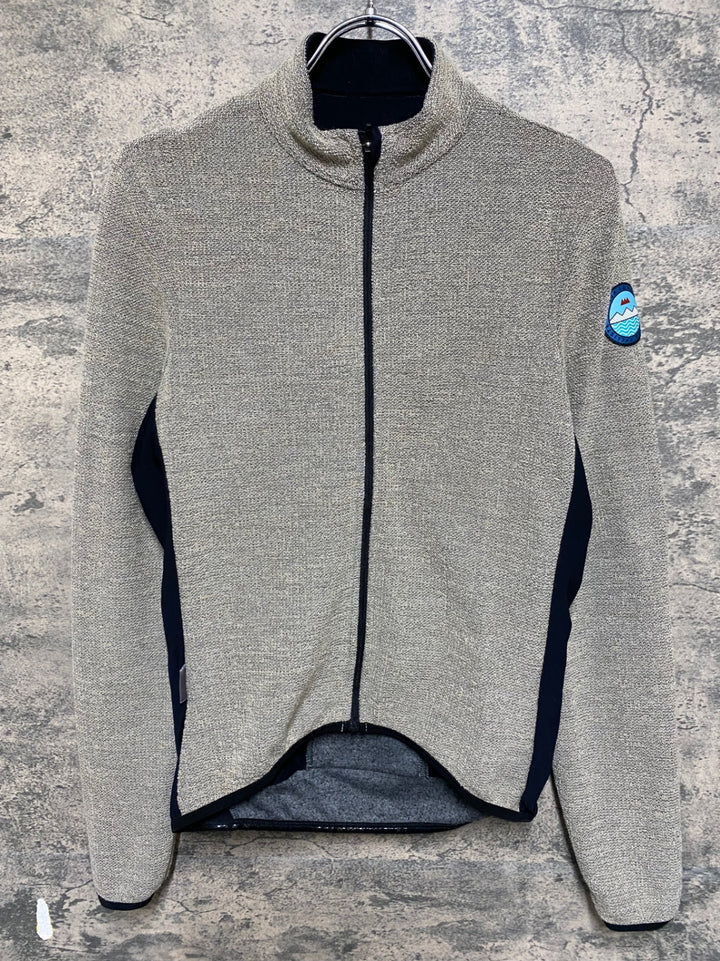 KS232 カフェドシクリステcafe du cycliste MARGUERITE 長袖 サイクルジャージ 茶 裏起毛 S
