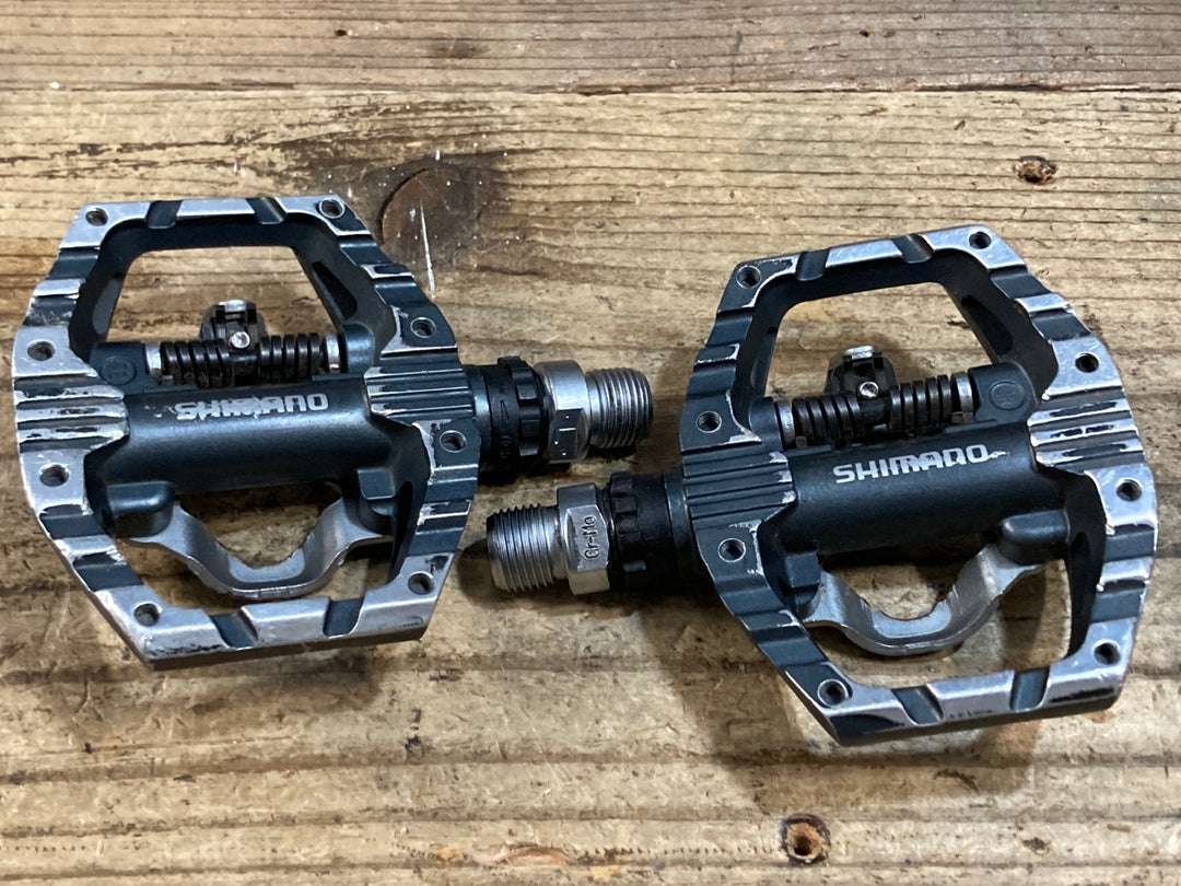 JZ350 シマノ SHIMANO PD-EH500 ビンディングペダル 片面フラット SPD ※錆あり,グリップピン欠品