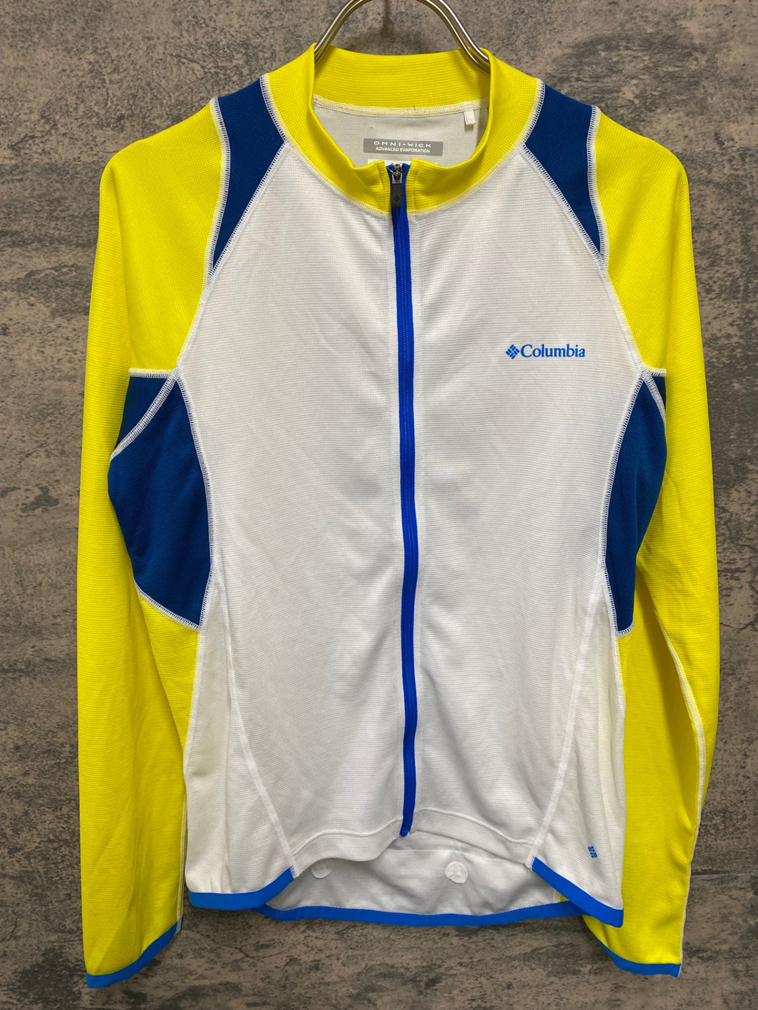 KF370 コロンビア Columbia 長袖 サイクルジャージ 白 黄 青 XS