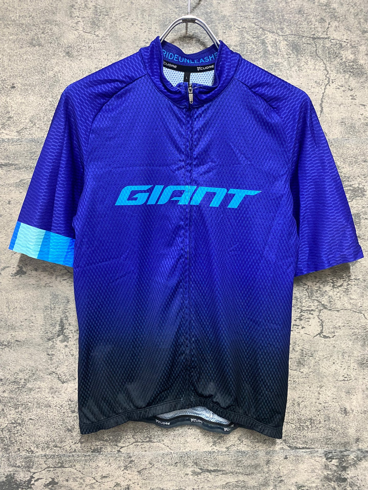 JT654 クオレ CUORE 半袖 サイクルジャージ 紺 紫 L GIANT