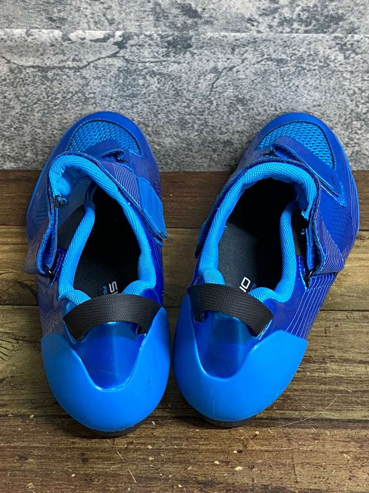 JZ237 シマノ SHIMANO TR9 SHTR901M B01 S ビンディングシューズ 青 EU44 3穴