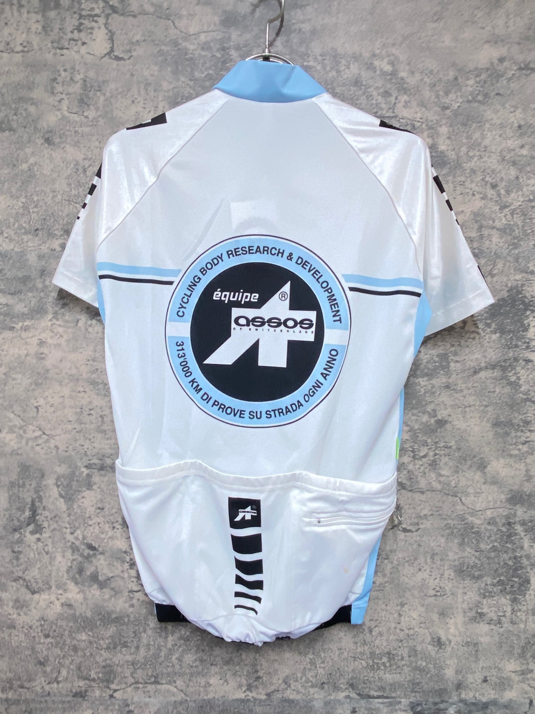 KA778 アソス Assos 半袖 サイクルジャージ 白 水色 M