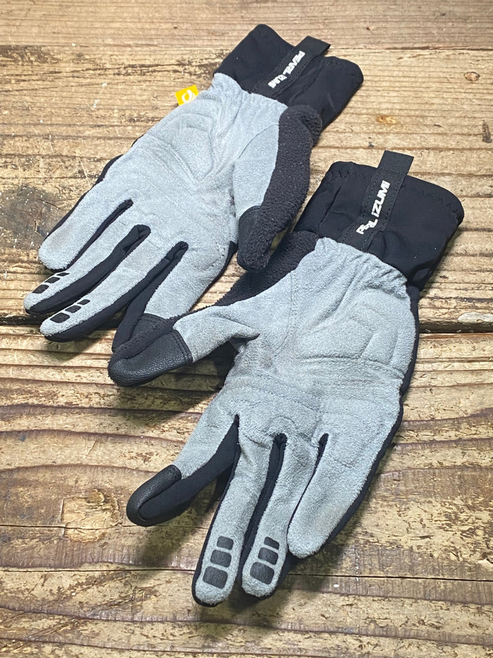 JK232 パールイズミ PEARL iZUMi 長指 グローブ 黒 グレー 裏起毛 ※サイズ不明、タグカット