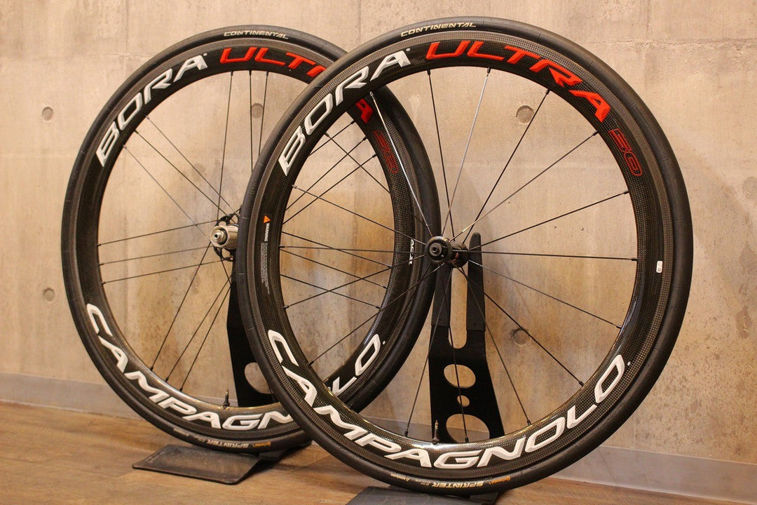 カンパニョーロ CAMPAGNOLO ボーラ BORA ULTRA 50 AC3 カーボン チューブラー シマノ 11/12S ホイールセット 外幅24.2mm 【【名古屋店】