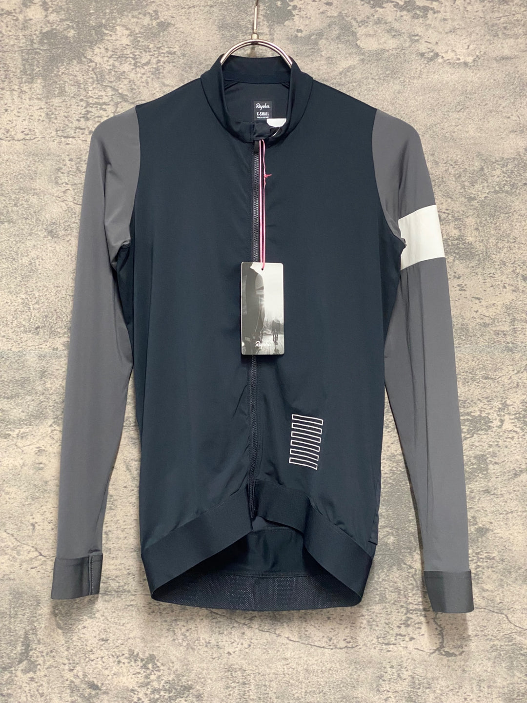 JW752 ラファ Rapha PRO TEAM LONG SLEEVE TRAINING JERSEY 長袖 サイクルジャージ 紺 グレー XS