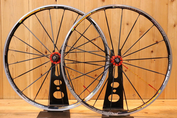 マヴィック MAVIC キシリウム KSYRIUM SL SUPERLIGHT アルミ クリンチャー ホイールセット シマノ 11/12S ナローリム 15C 【芦屋店】
