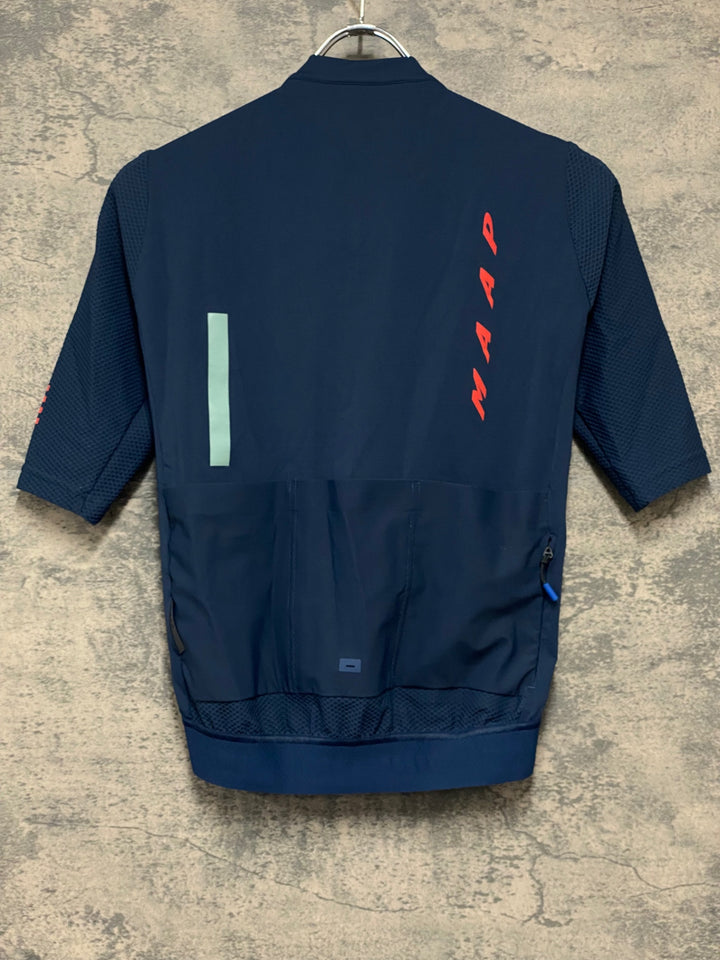 KA447 マープ MAAP PRO FIT JERSEY 半袖 サイクルジャージ 紺 XS