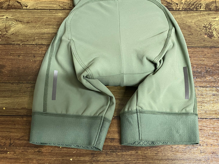 JY525 パスノーマルスタジオ PAS NORMAL STUDIOS Essential Thermal Bibs ビブショーツ オリーブ レディース S ※裾ゴム切れ