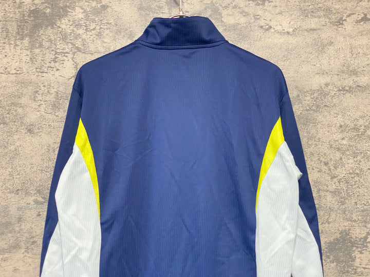 KH249 ルコックスポルティフ le coq sportif 長袖 サイクルジャージ 紺 L ハーフジッパー