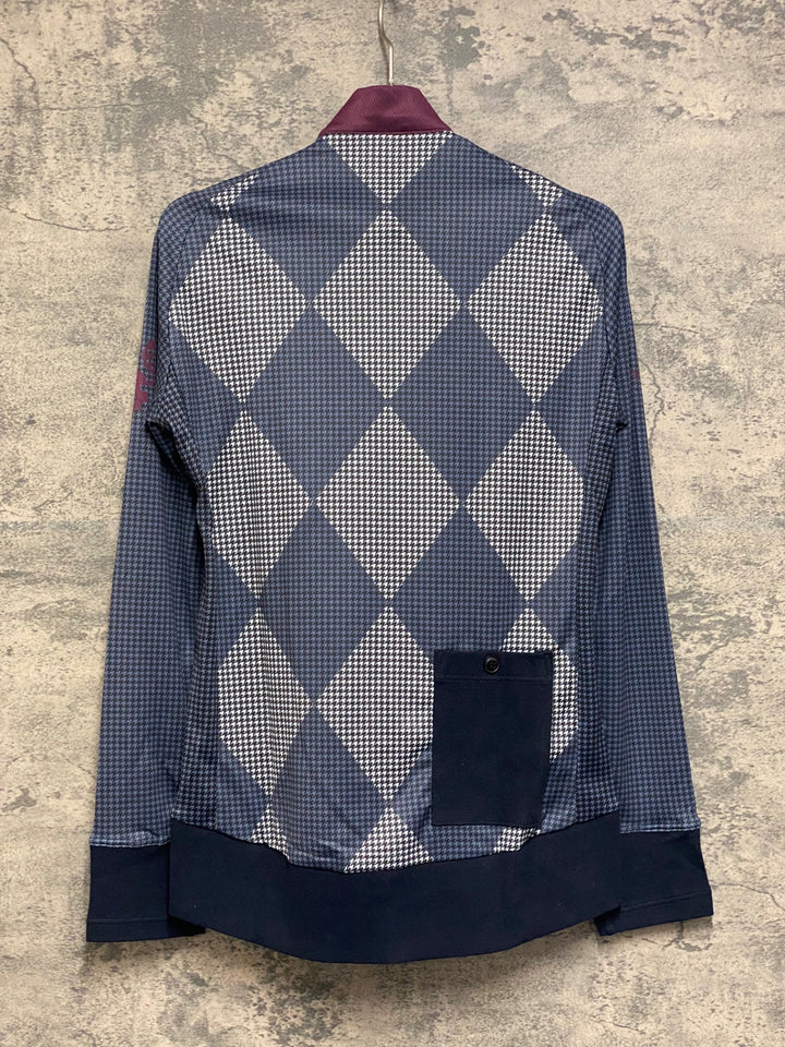 JO542 カペルミュール KAPELMUUR 長袖 サイクルジャージ 紺 白 千鳥 S 未使用