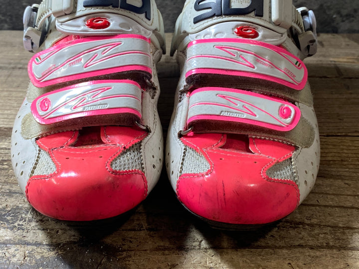 JV512 シディ SIDI GENIUS 5-FIT ビンディングシューズ 白ピンク EU38 W