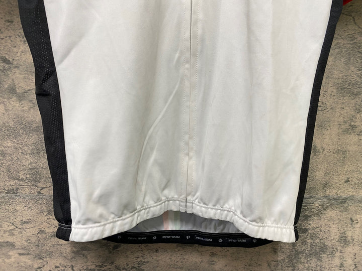 KA053 パールイズミ PEARL iZUMi 半袖 サイクルジャージ 黒 白 XL ※スレ