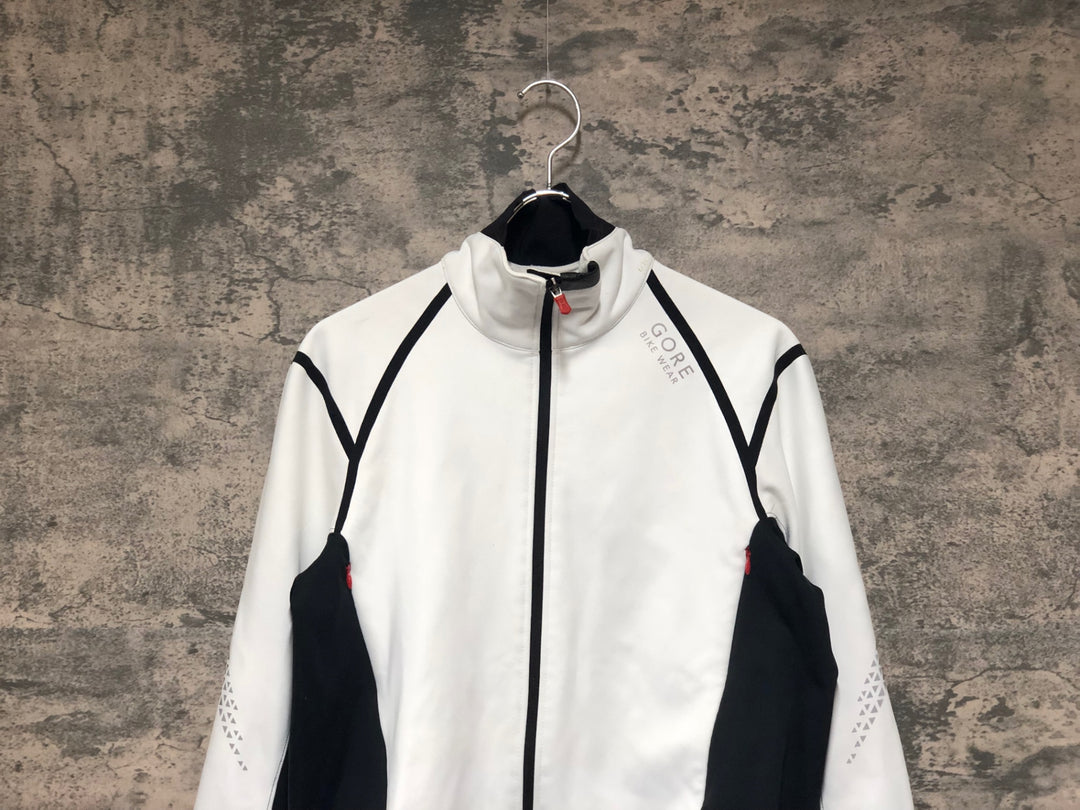 KL659 ゴア GORE BIKE WEAR サイクルジャケット 白 XL 裏起毛 ※汚れ