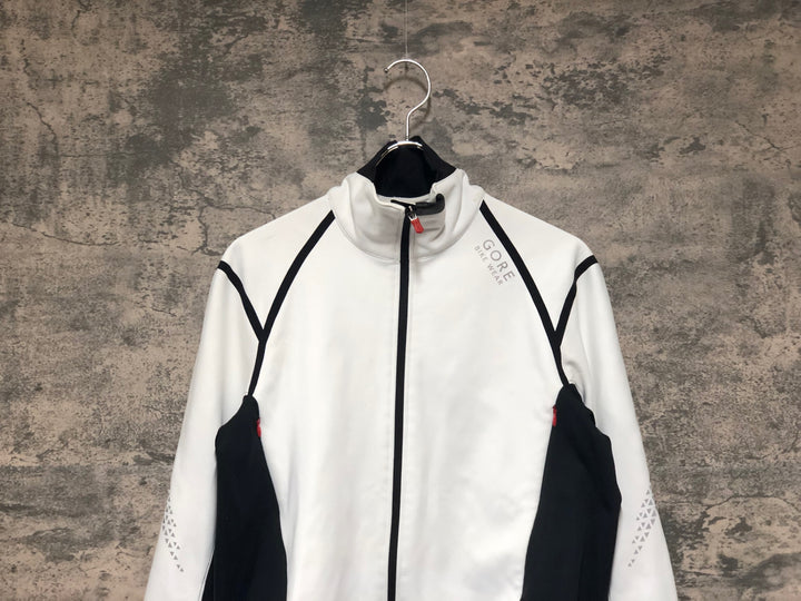 KL659 ゴア GORE BIKE WEAR サイクルジャケット 白 XL 裏起毛 ※汚れ