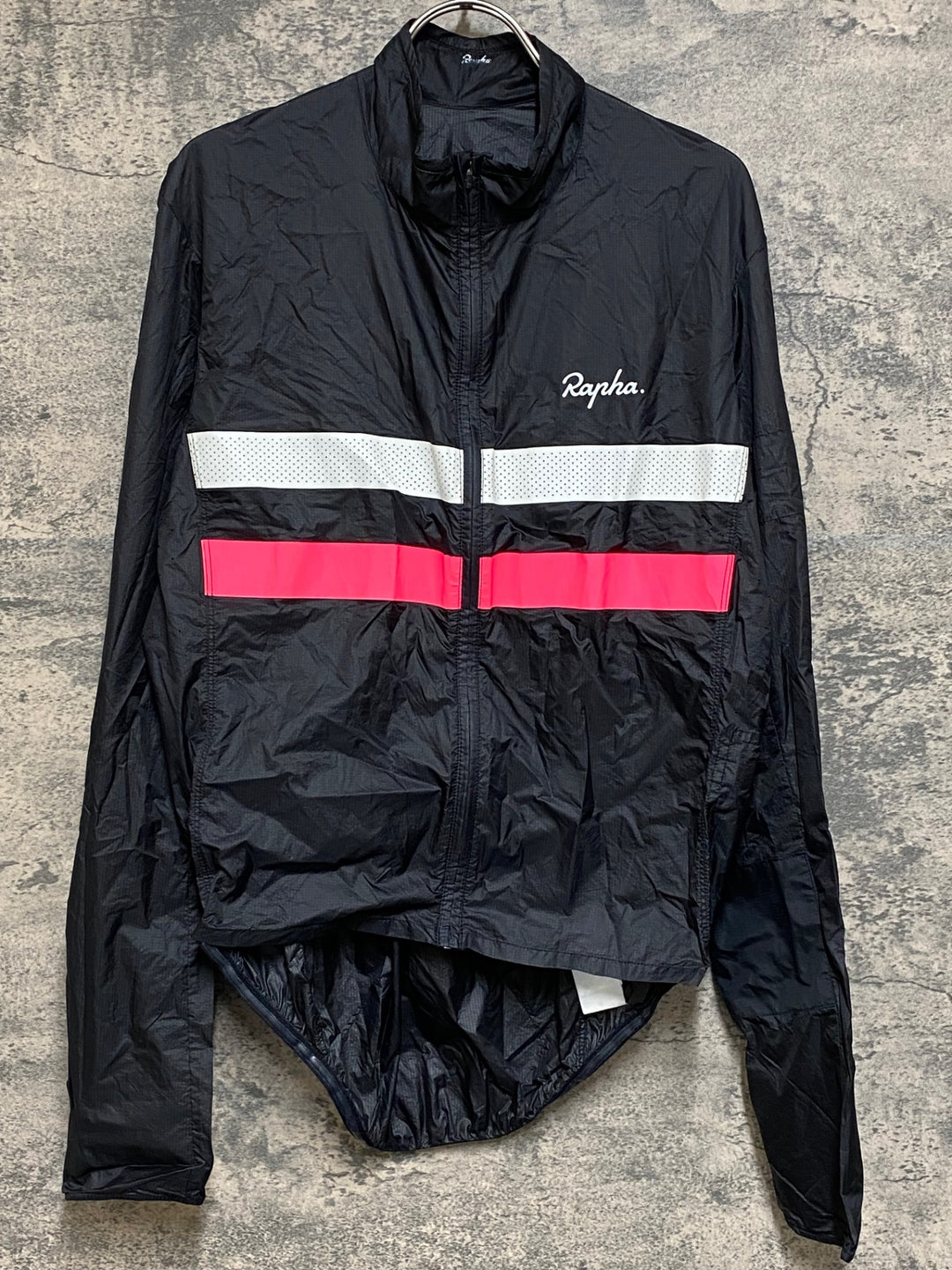 JP286 ラファ Rapha BREVET FLYWEIGHT WIND JACKET 長袖 サイクルジャケット 黒 サイズ不明
