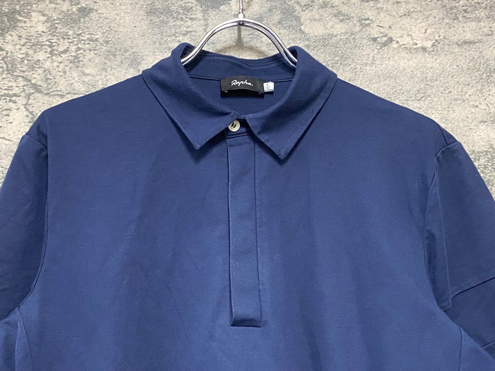 KI176 ラファ Rapha ESSENTIAL POLO 半袖 ポロシャツ ネイビー L