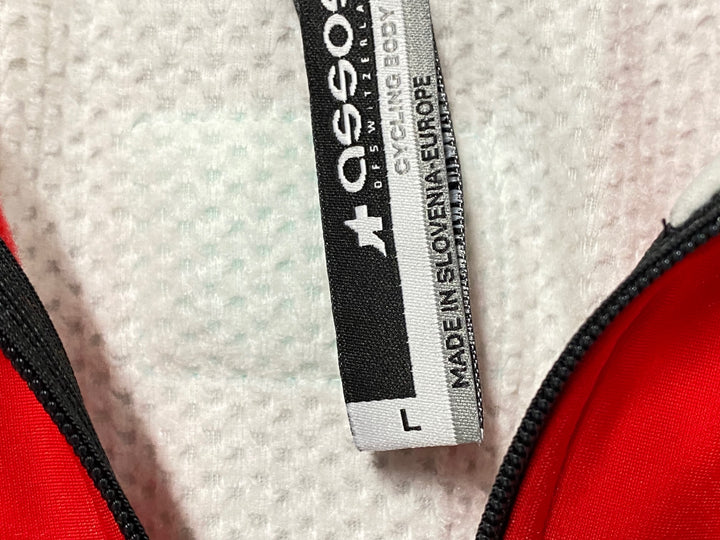 KA411 アソス assos iJ.tiBuru.4 サイクルジャケット 裏起毛 L 赤