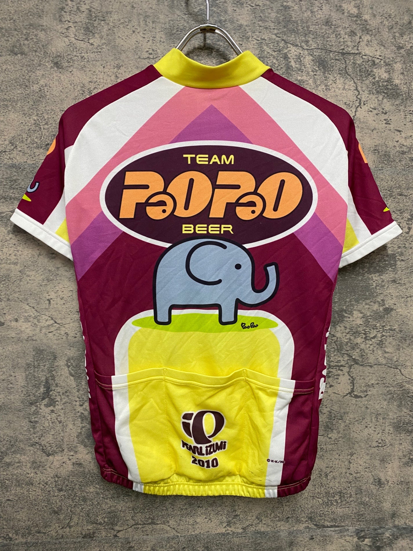 JS763 パールイズミ PEARL iZUMi 半袖 サイクルジャージ 紫 黄 S