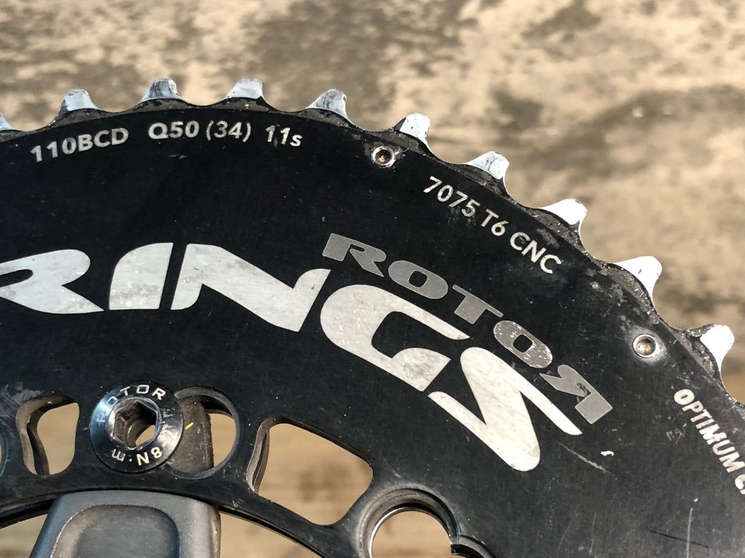 IX398 ローター ROTOR Q RINGS 3D 30 クランクセット 170mm 50/34T 30mm スピンドル