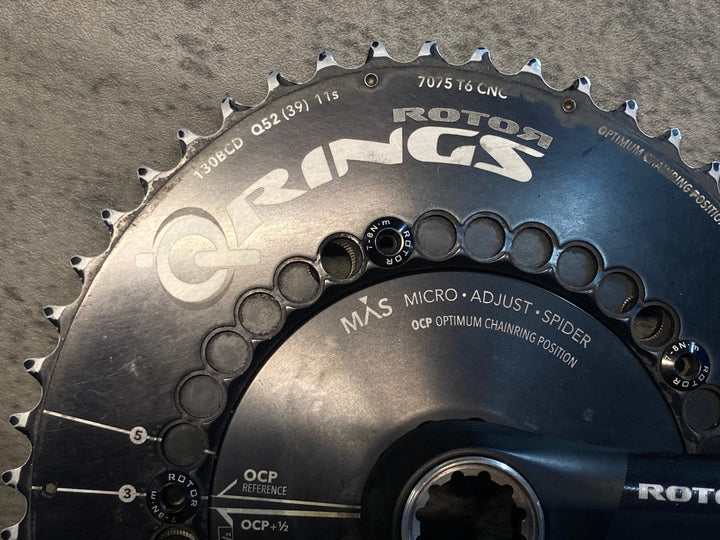 IX030 ローター ROTOR 3D+ FLOW クランクセット 170mm 52/39T PCD130mm シャフト径Φ30