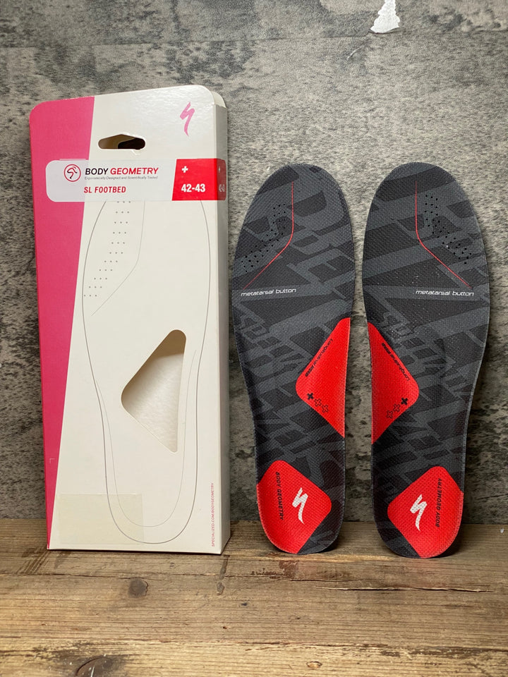JK292 スペシャライズド SPECIALIZED BG SL FOOTBED + RED インソール 42-43