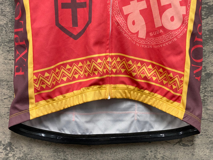 KG098 GSR Gear 半袖 サイクルジャージ 赤 茶 M この素晴らしい世界に祝福を！紅伝説 めぐみん