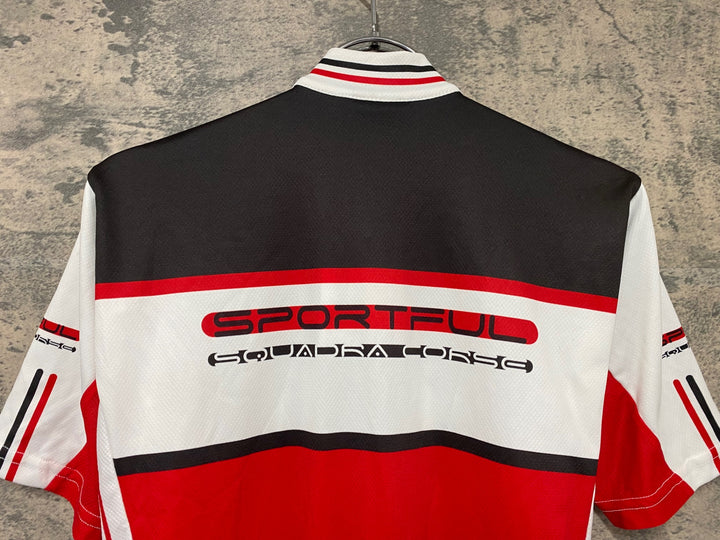 JI327 スポーツフル sportful 半袖 サイクルジャージ 白 赤 黒 S