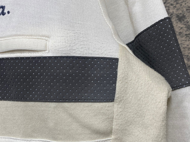 JY602 ラファ Rapha BREVET LONG SLEEVE JERSEY 長袖 サイクルジャージ 白 L 裏起毛 ※スレ