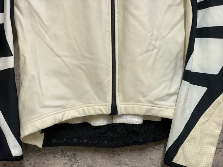 JQ140 アソス assos iJ tiBuru 4 長袖サイクルジャージ 白黒 M 汚れあり 裏起毛