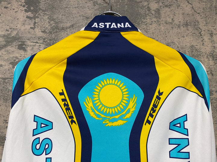 JG896 トレック TREK 長袖 サイクルジャージ 白青 M 裏起毛 ASTANA