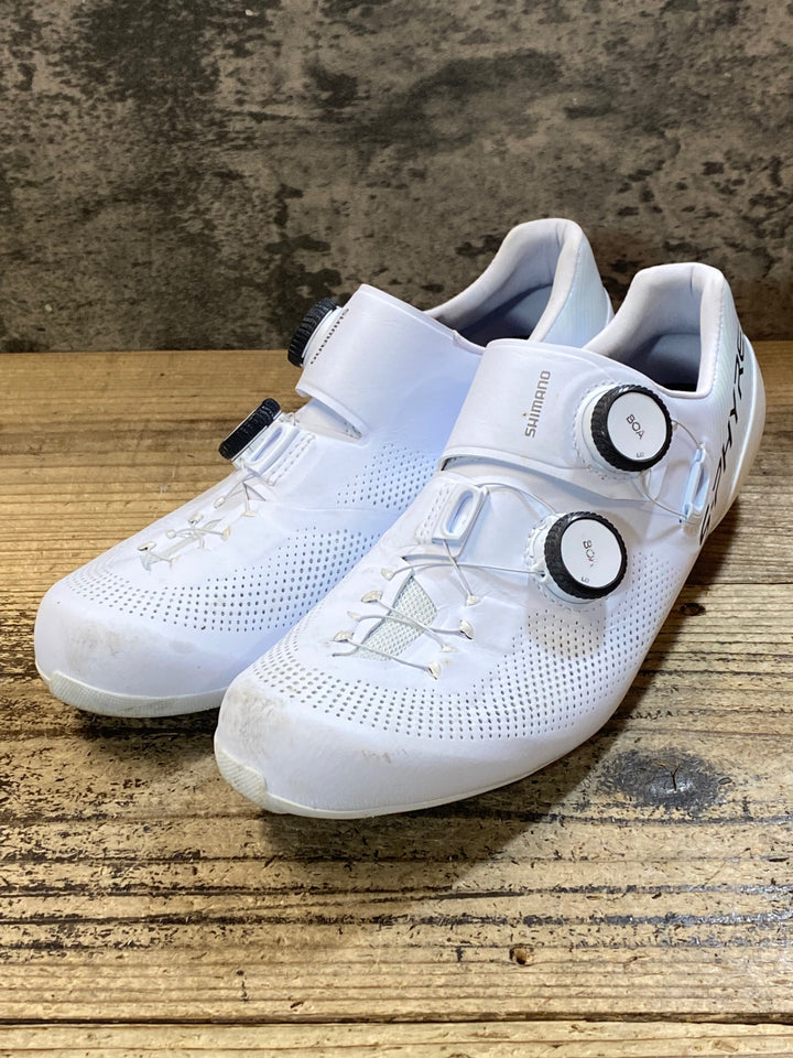 JW659 シマノ SHIMANO S-PHYRE SHRC903M W01S ビンディングシューズ EU42 白