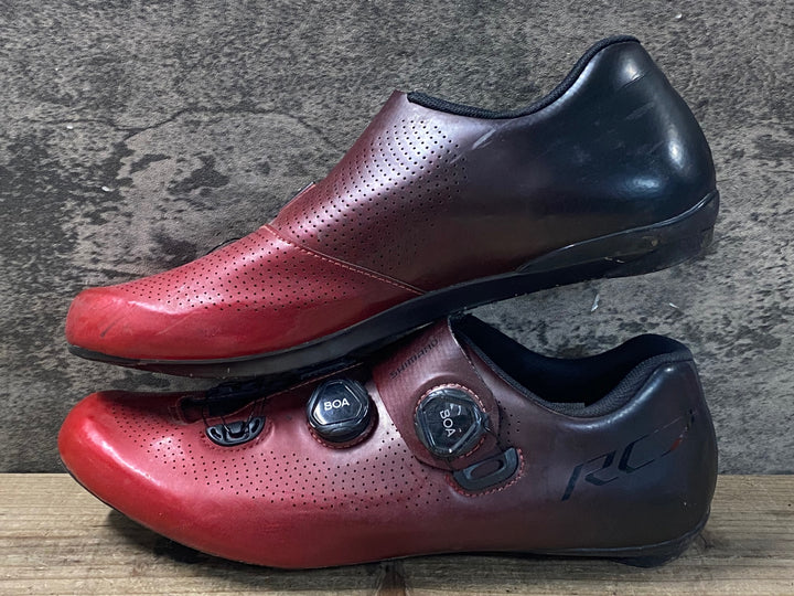 JR040 シマノ SHIMANO SHRC701M ビンディングシューズ SPD-SL 赤 EU46