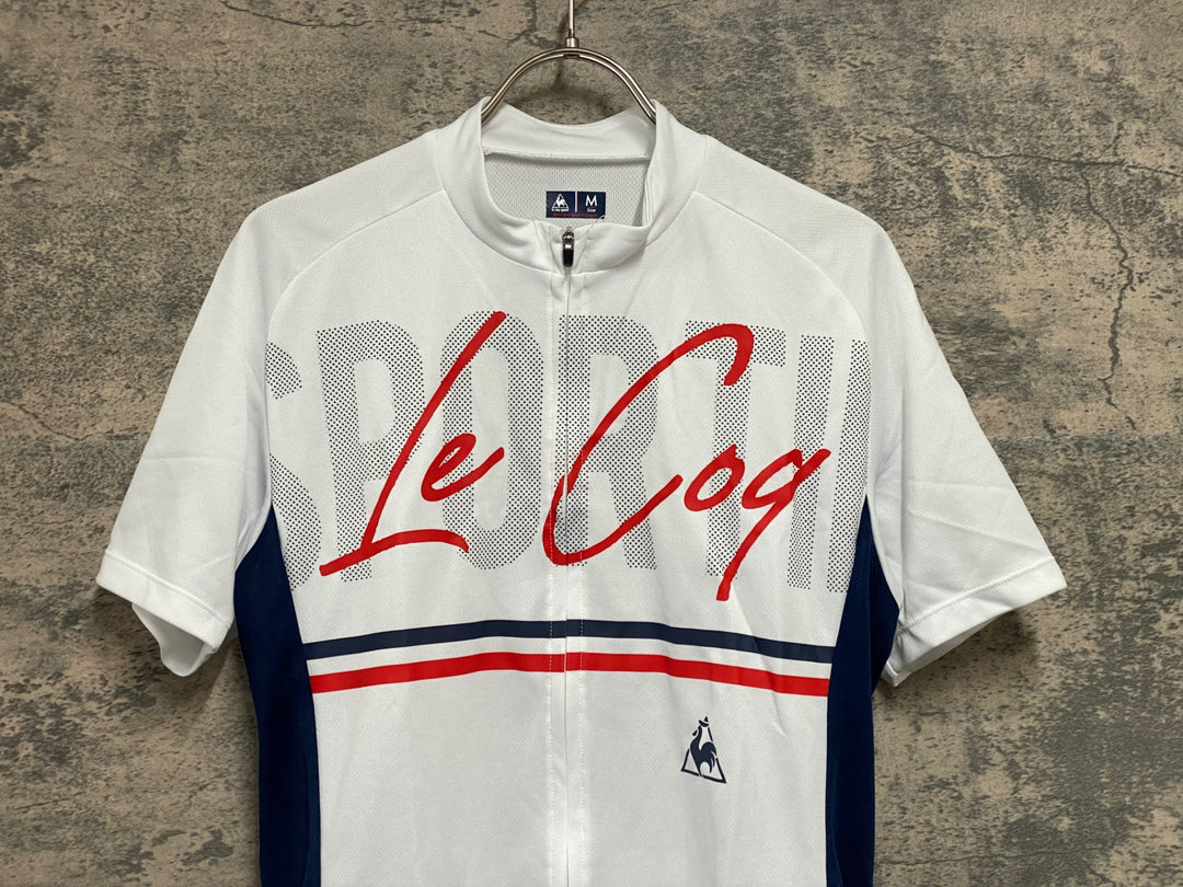 KD328 ルコックスポルティフ le coq sportif 半袖 サイクルジャージ 白 M