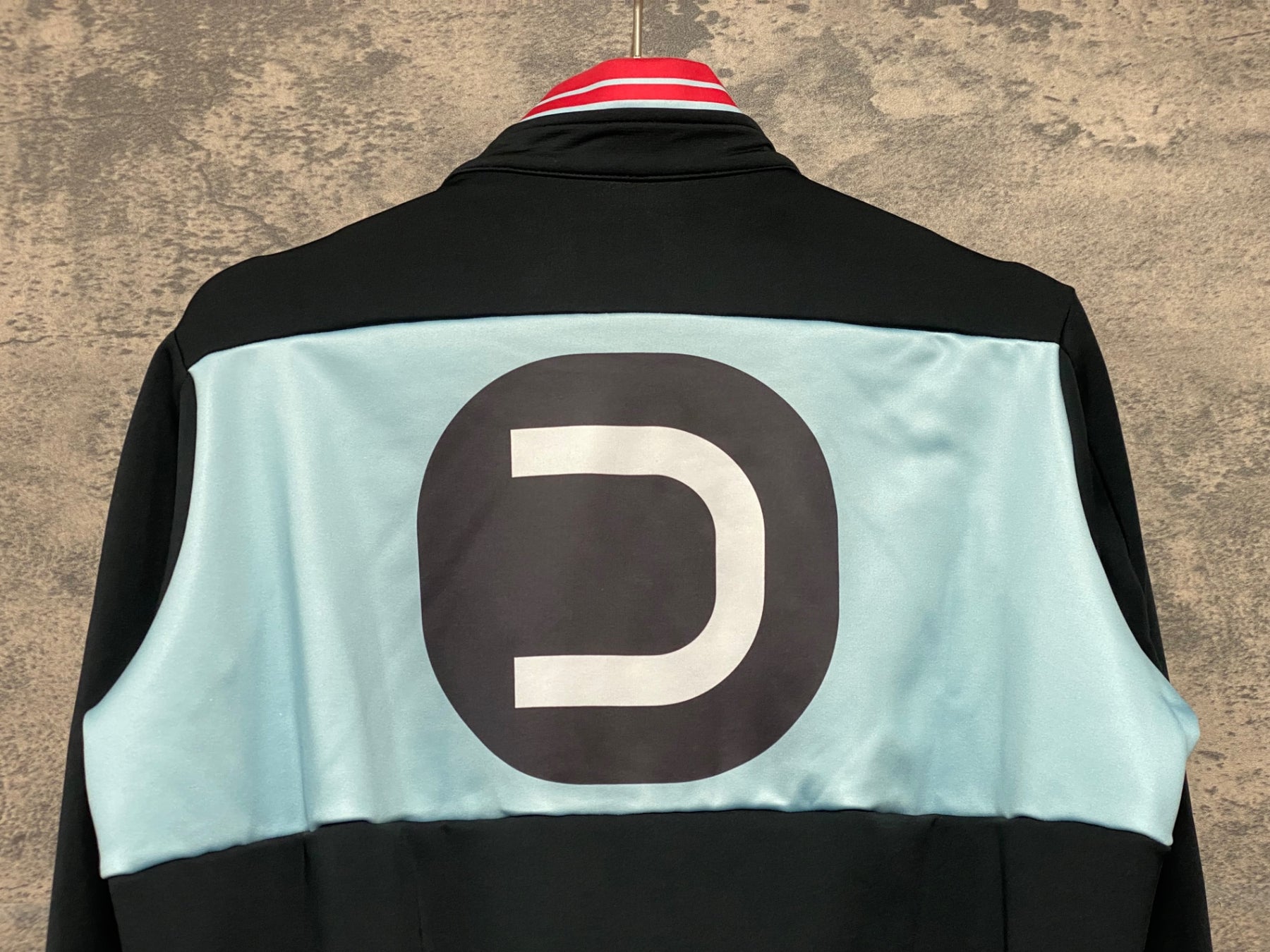 JU772 ドットアウト DOTOUT 長袖 サイクルジャージ 裏起毛 黒水色 L