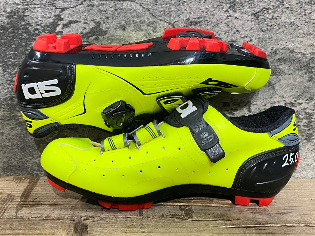 KG411 シディ SIDI TRACE MTB ビンディングシューズ 2穴 蛍光イエロー EU40 ※ペン字あり