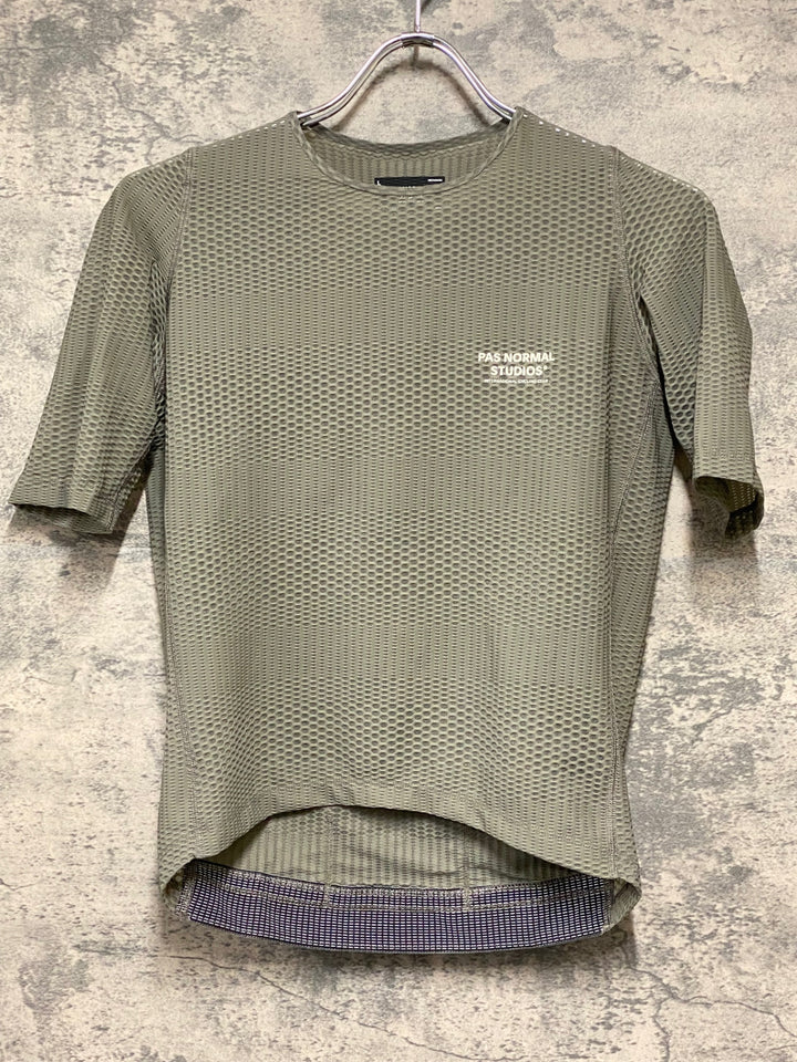 KJ284 パスノーマルスタジオ PAS NORMAL STUDIOS Men's Mechanism Pro Zipless Jersey 半袖 サイクルジャージ カーキ L